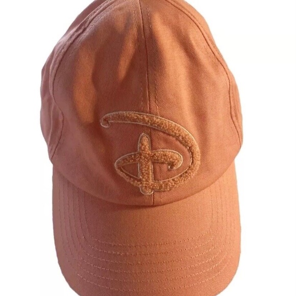 Disney Accessories - Disney Parks Coral Orange Walt Disney World Hat Adult Size Embroidered Fuzzy D